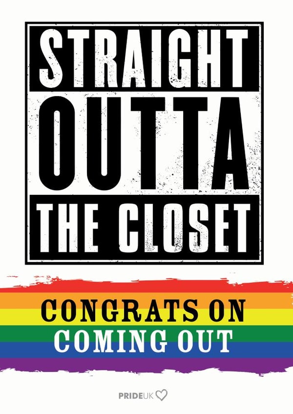 Coming Out Card 43622 created by Pride Cards UK