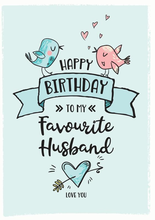 Happy Birthday to My Favourite Husband Card created by Little Red Cherry