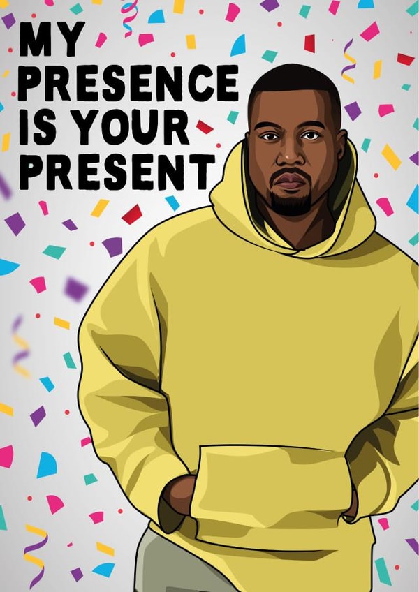 Kanye West Rapper Birthday Card 16160 created by All Things Banter