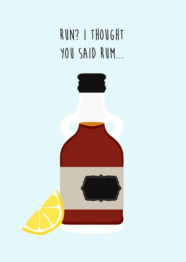 rum illustration Birthday Card 17212 created by MJB Design