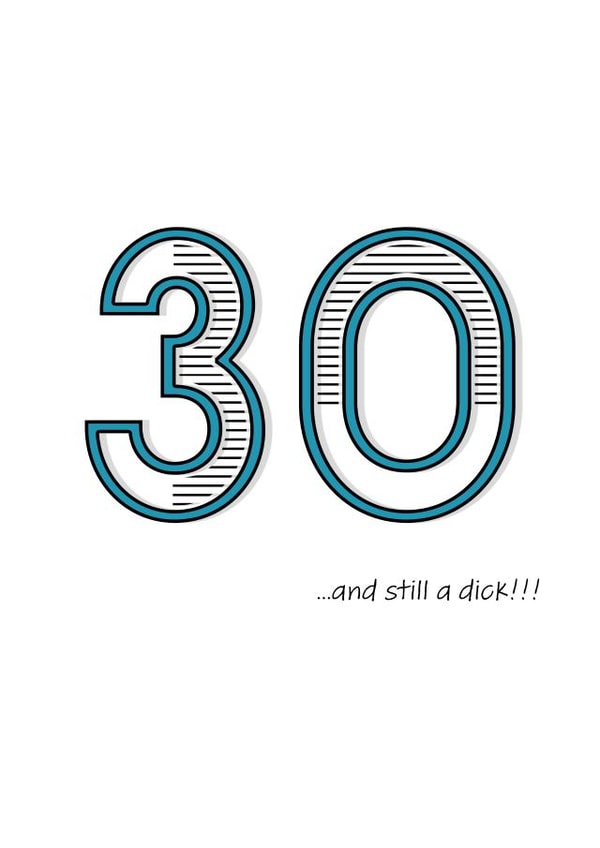 30 30th Birthday Card 19249 created by ifandwhenprints