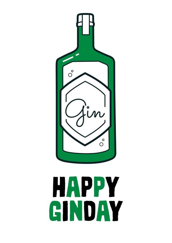 gin alcohol Birthday Card 18219 created by Prints With Personality