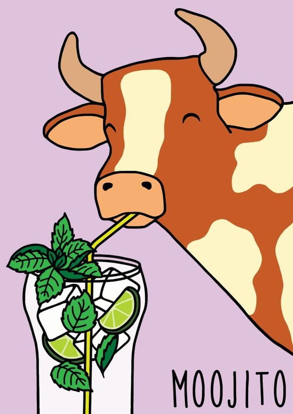 mojito alcohol Birthday Card 18794 created by Holly Collective