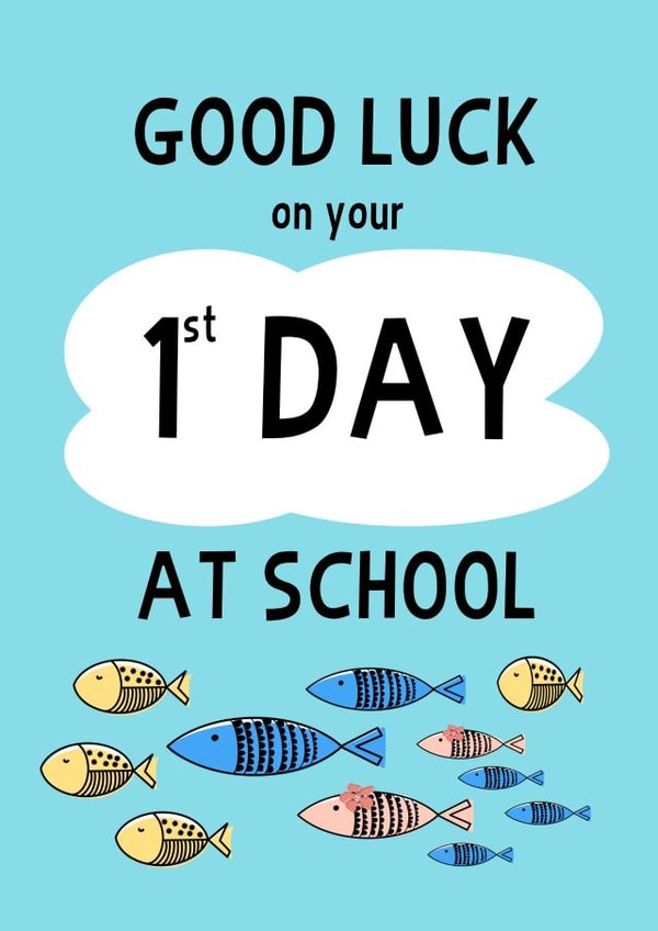 pun fish Good Luck Card 19522 created by @cottonfoxprints