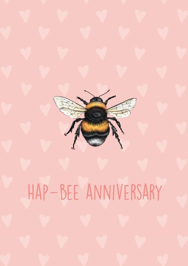 Happy anniversary card bumble bee Card 42658 created by SVHIllustration
