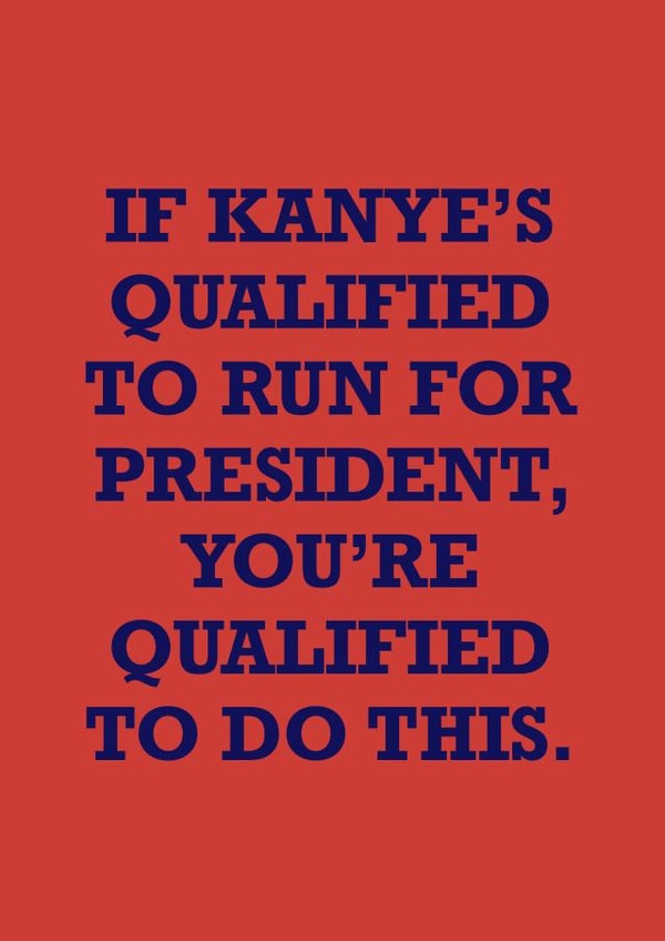 kanye west New Job Card 14297 created by The Enthusiast