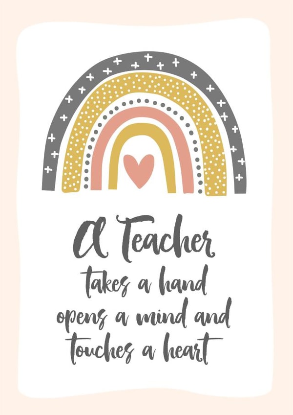 teacher poem Thank You Card 9169 created by The Grumpy Pug