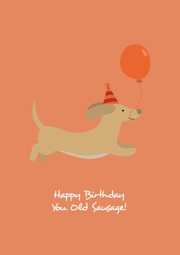 old sausage Birthday Card 17539 created by emily.reevedesigns