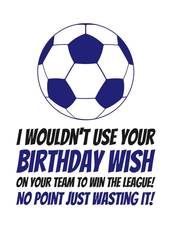 Birthday Wish Football Birthday Card created by Simon