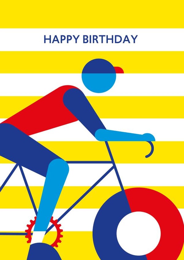 cycle cycling Birthday Card 18747 created by Alphablots