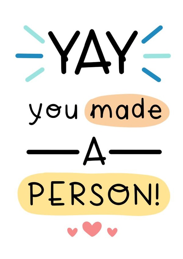 Yay you made a person New Baby Card 15861 created by Helen Bicknell