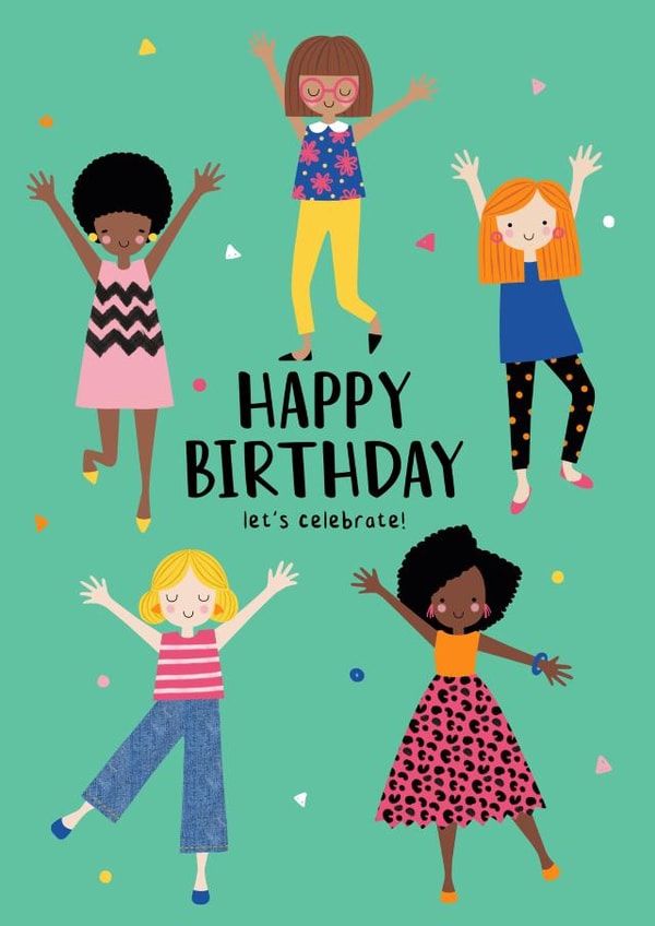 Girlfriends Celebrate Inclusive Birthday Card created by Design By Day