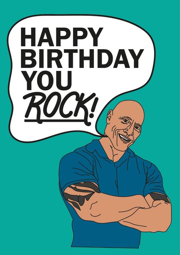 the rock birthday card created by CatherineCritchley.