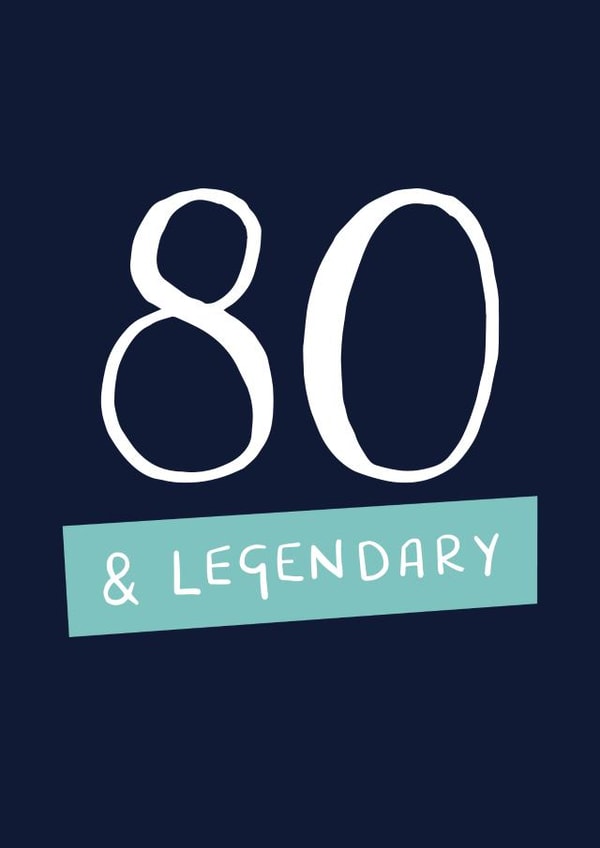 Legendary 80th Birthday Card created by Sarah Catherine