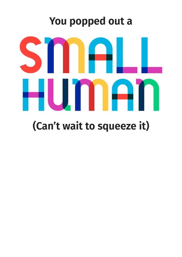 new baby small human New Baby Card 19298 created by POP FIZZ