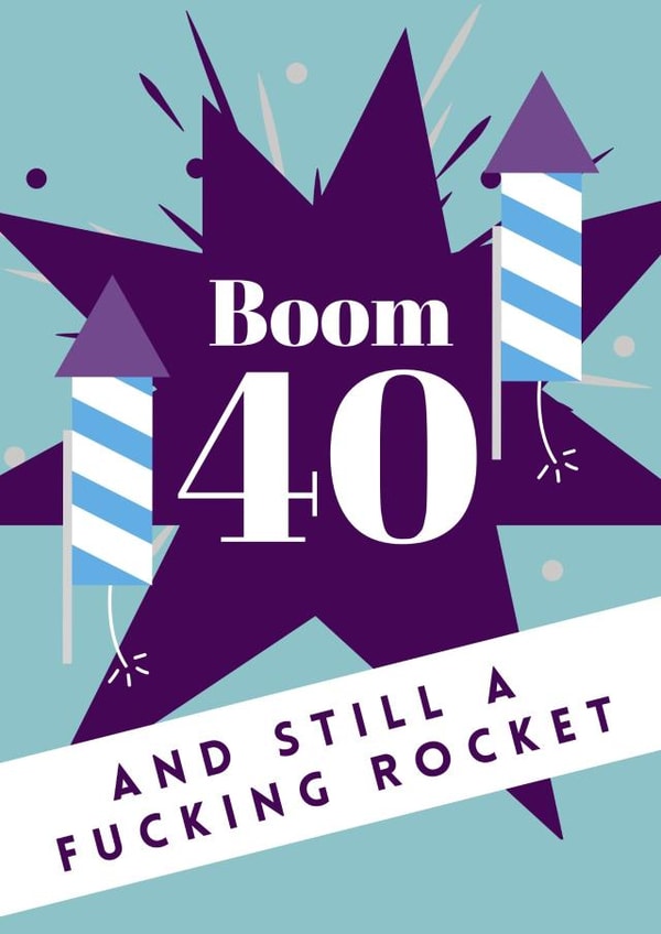 40 40th Birthday Card 18481 created by Jean Lawrie