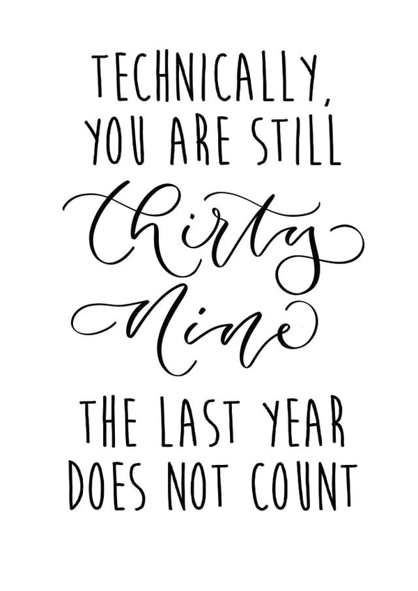 40th Birthday card created by The Amyverse