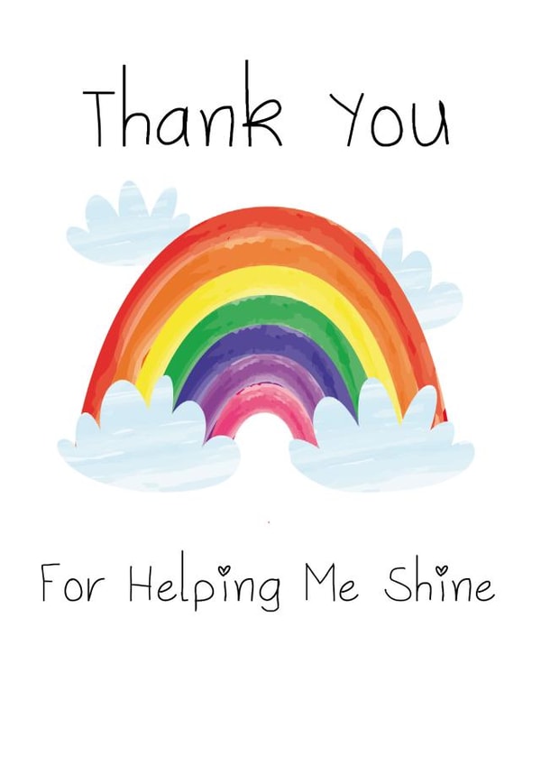 Thank you teacher Thank You Card 19172 created by KarenCharlton