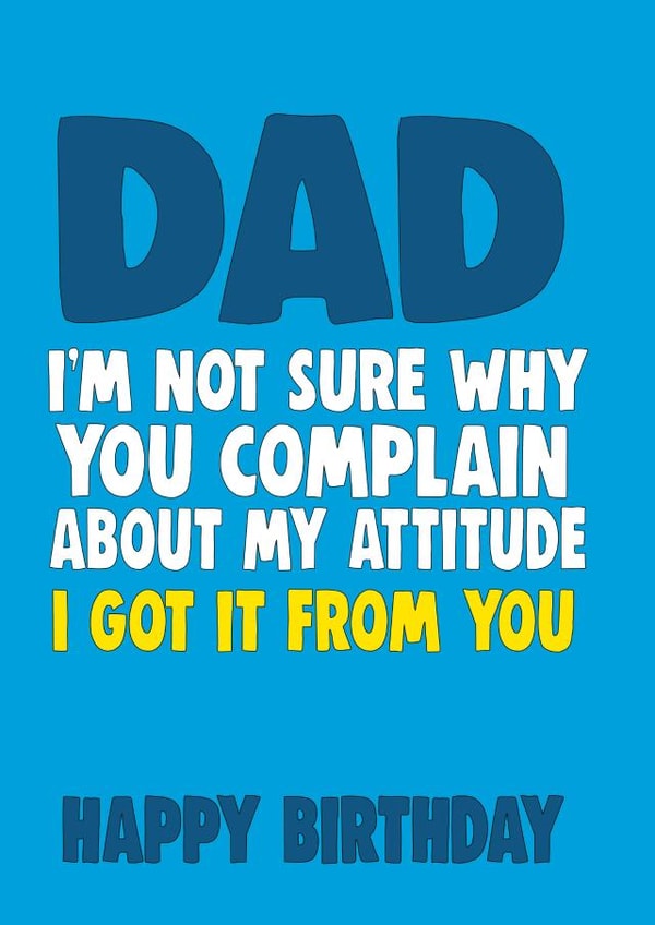 dad cheeky Birthday Card 10201 created by Cheeky Chops Cards