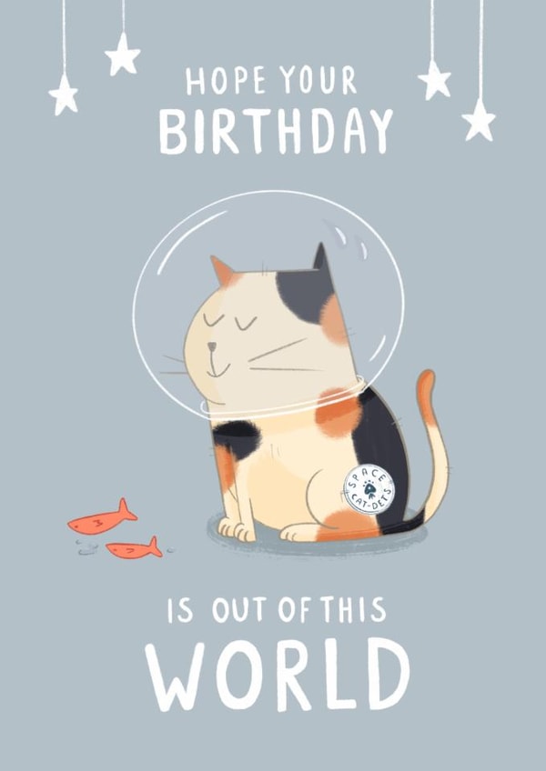 Cat Funny Birthday Card 19346 created by Pilea Press