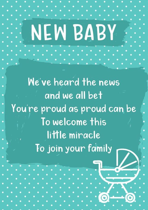 baby boy New Baby Card 17923 created by Jenny Bowman