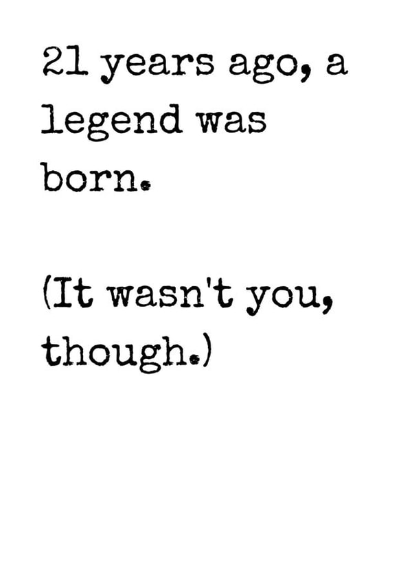 21 21st Birthday Card 16416 created by Rhymes for Reasons