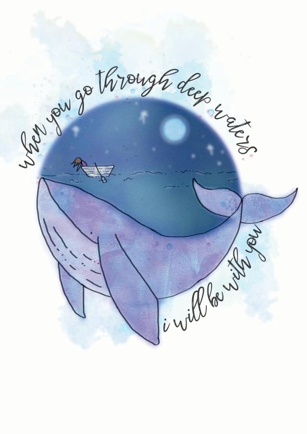 deep waters Thinking of you Card 7863 created by Craftsy Badger