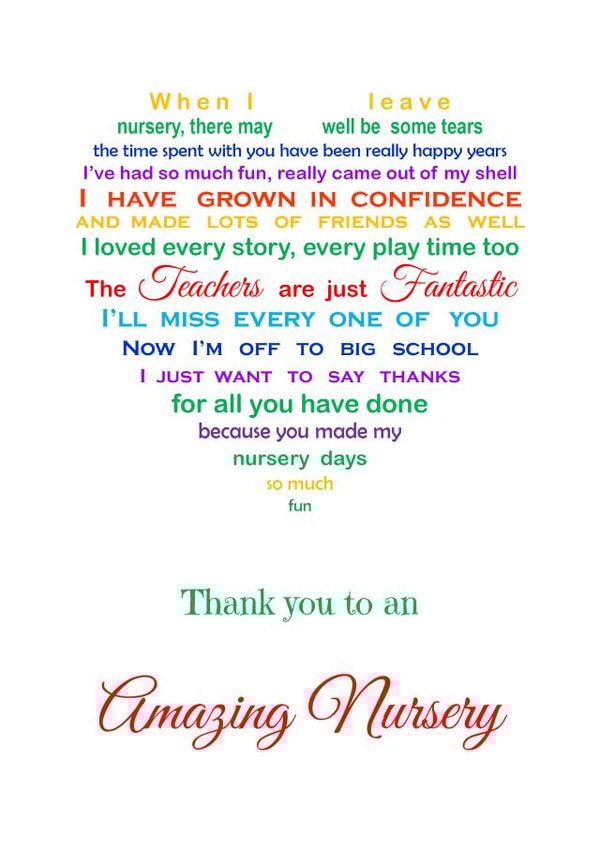 amazing nursery Thank You Card 10814 created by Unique Word Designs