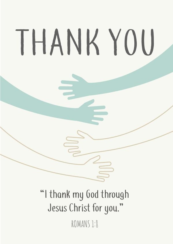Thank you Christian Thank You Card 16750 created by Christian Gift Store