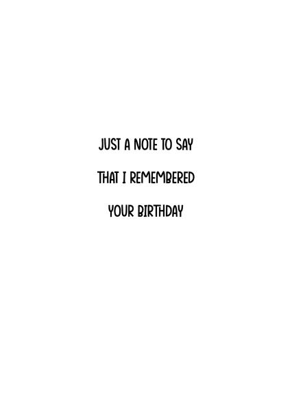 I remembered birthday card | thortful