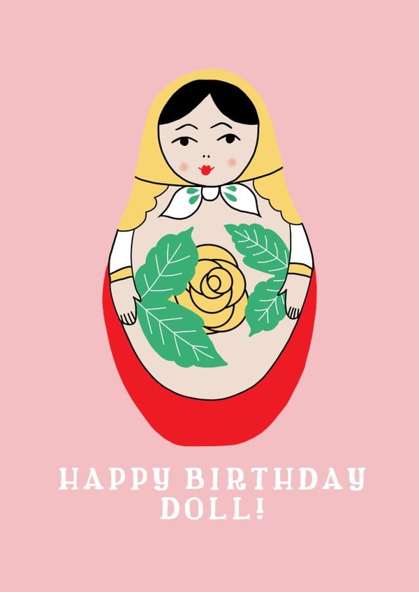 russian doll Birthday Card 17572 created by Ivy Lemon