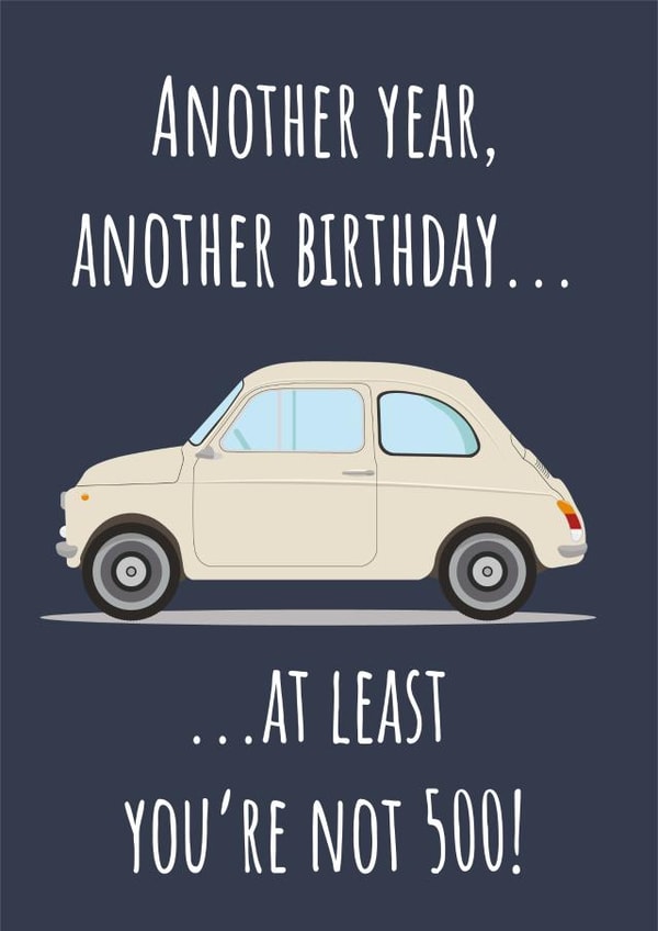 fiat 500 Birthday Card 17335 created by Haydn Pole