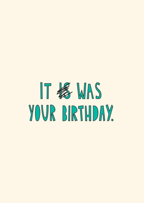 Belated birthday Birthday Card 6701 created by Redback Cards
