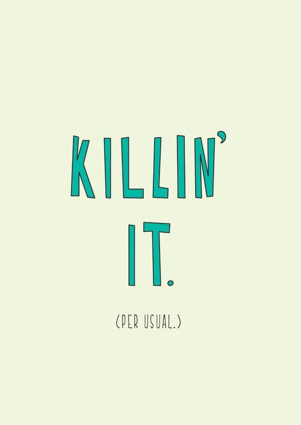 congratulations killing Congratulations Card 6707 created by Redback Cards