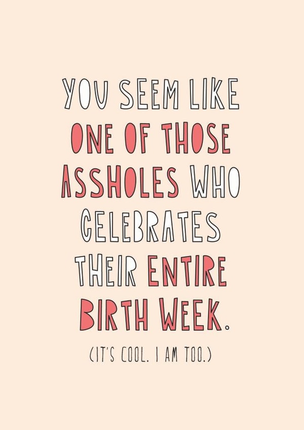 those assholes Birthday Card 6710 created by Redback Cards