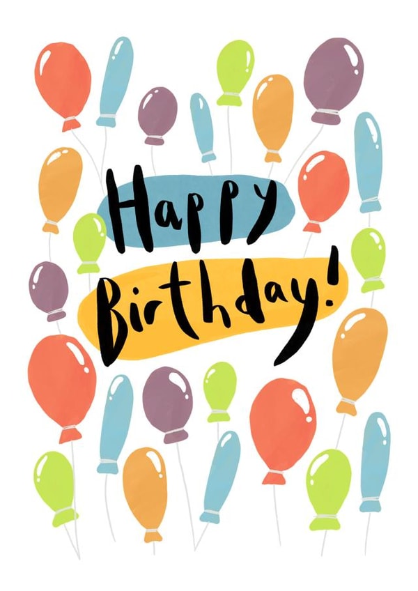 balloons simple Birthday Card 19115 created by The Sunshine Bindery