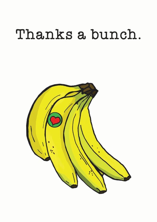 Thank You Card - Cute - Bananas created by Hattybones