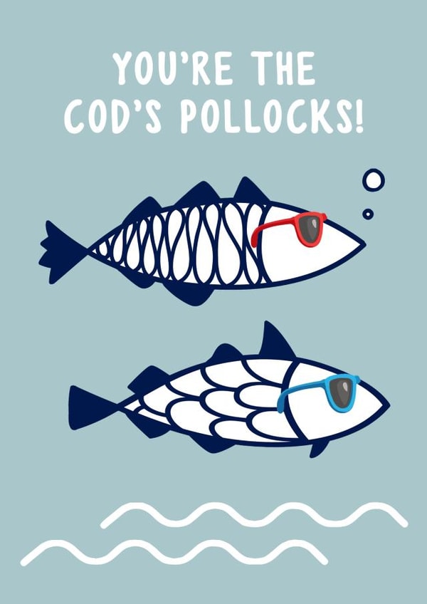 cod's pollock's Love & Friendship Card 8945 created by Of Life & Lemons Ltd.