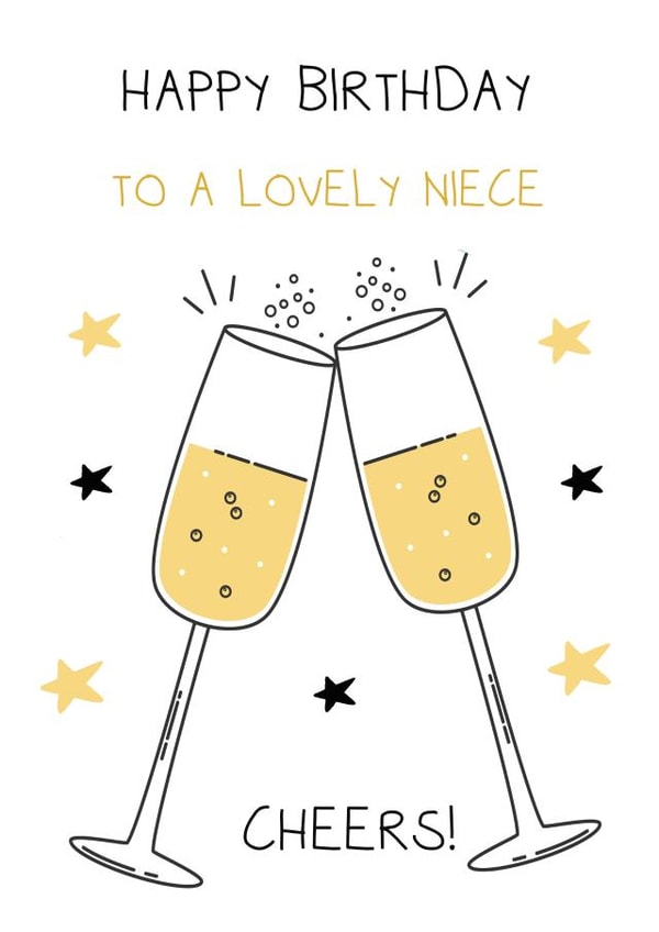 Cheers to a lovely Niece birthday card created by KarenCharlton