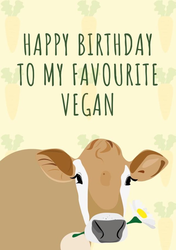 Vegan friend Birthday card created by TEA Designs