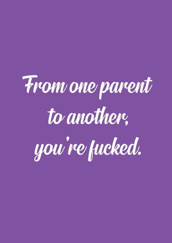 new baby new parents Card 39512 created by The Sweary Card Co