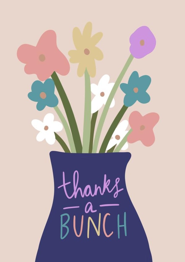 Flowers Thanks A Bunch Card created by Studio Yelle