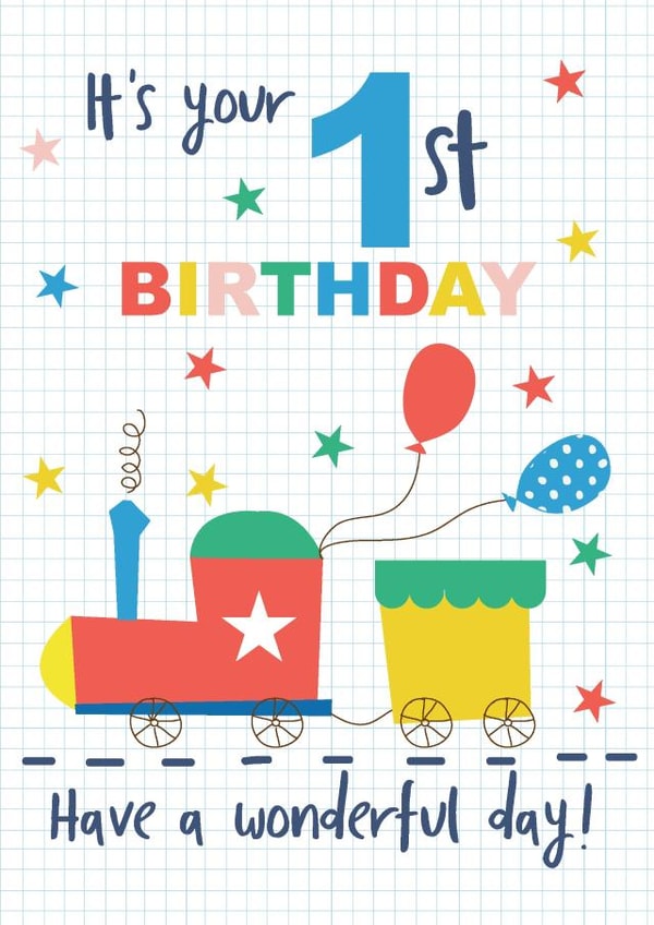 1 1st Birthday Card 12703 created by TillieMint