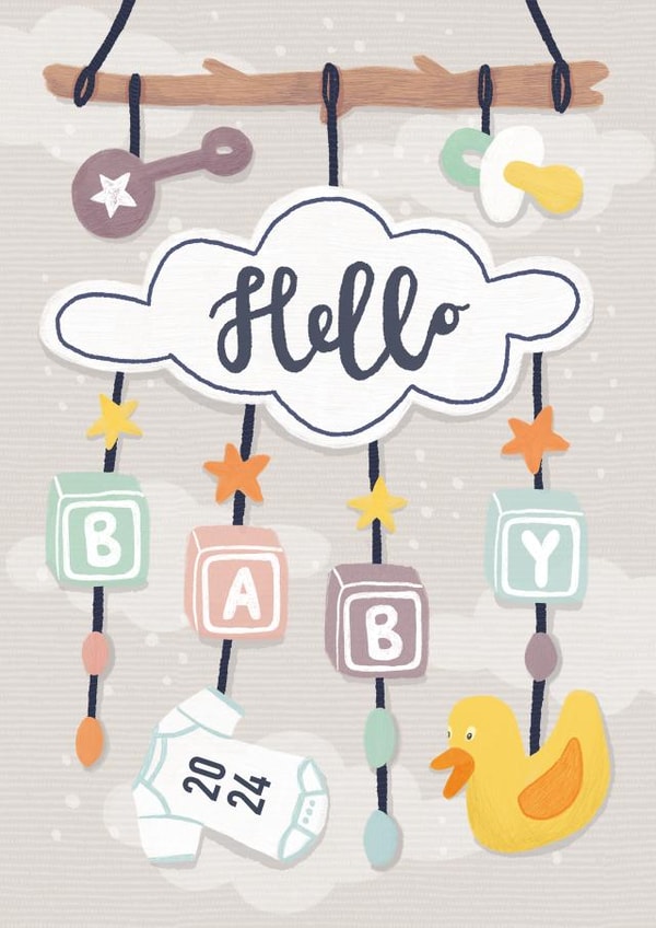 Hello Baby Card 1000 created by Made by Burbs