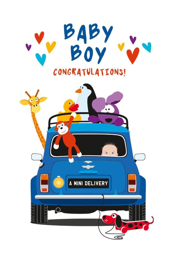 New Baby Boy Card created by Diva Doodle Designs