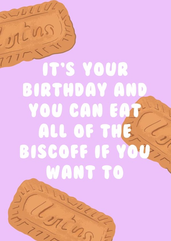 biscoff lotus Birthday Card 10115 created by Hey Huns It's Nicole