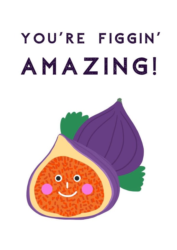 fig funny Thank You Card 17608 created by crystal chou