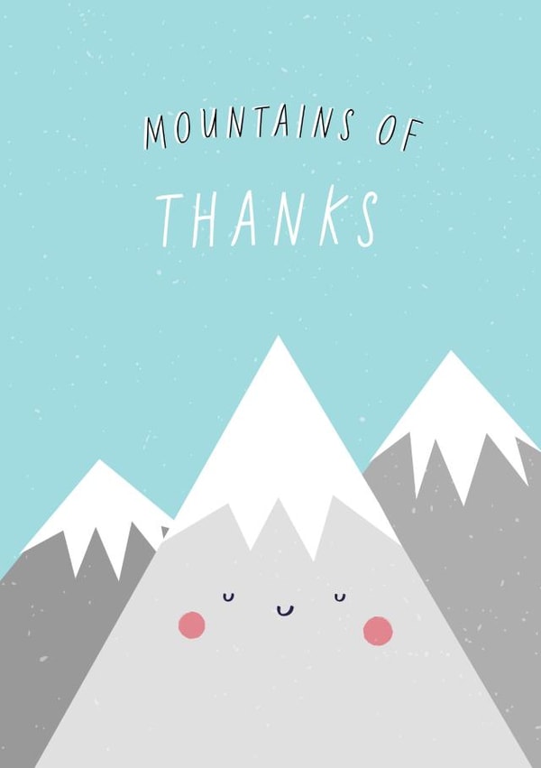 thank you mountains Thank You Card 16459 created by Jessica Eyre