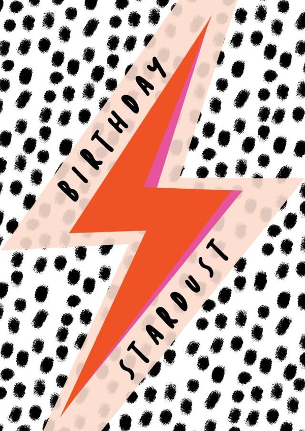 stardust bowie Birthday Card 16564 created by Poppy Jane Prints
