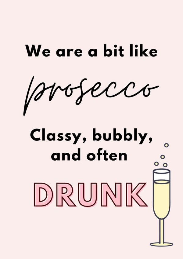 Prosecco inspired card created by Samuel Breeze